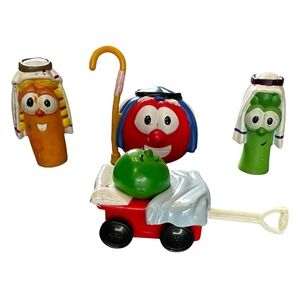 VTG Veggie Tales Good Samaritan Figure Set Nativity Christmas Play Big Idea 2000